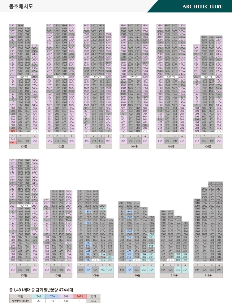동래 푸르지오 에듀포레 단지배치도