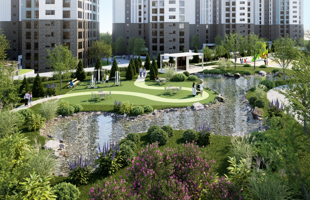 아쿠아 가든 및 주민운동시설 조감도